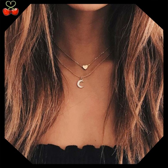 Mary's Cherries Boutique Jewelry - 🍒 Last MOON 🌕 Love Gold Necklace